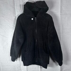 Obey N89 Propaganda Mens XS Black Sherpa Fleece Full Zip Hoodie Jacket